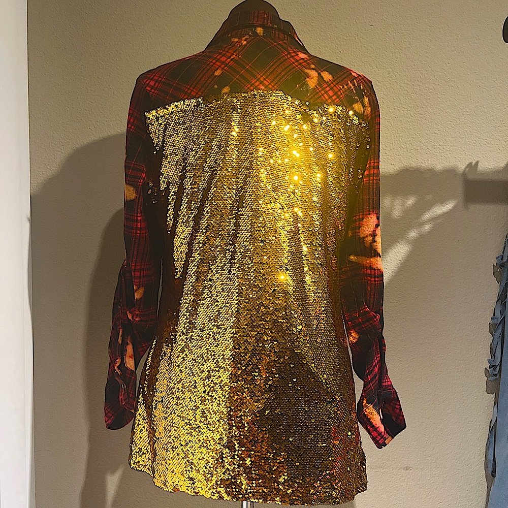 Flanel Bleached Sequenced Blouse - image 3